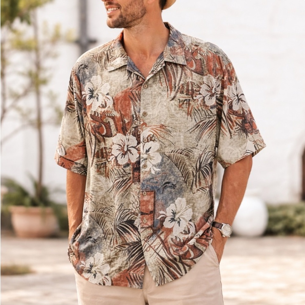 BOCA Classic Island Wear Resort Retro Tropical Cruise Dad Core Vaca Ready XL
